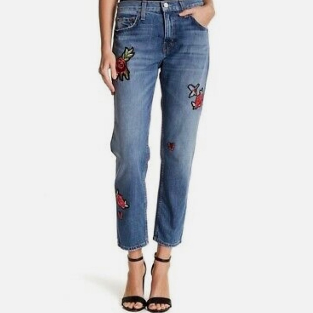Joie Josie Hotel California High Rise Embroidered Jeans Sz 27 worn once